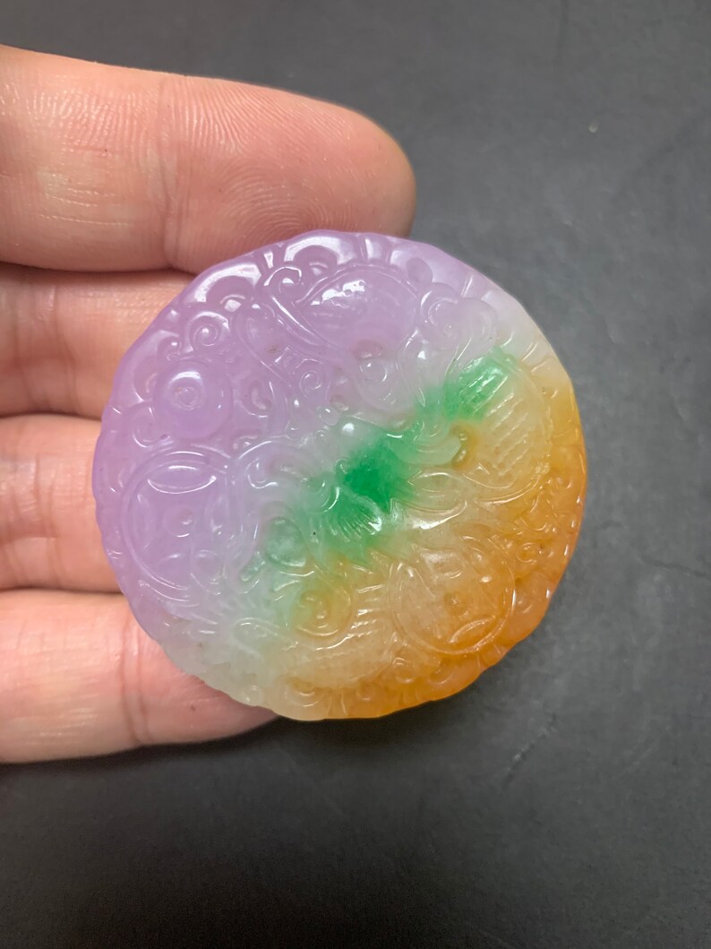 Jade carved Asia Dragon pendants china art carved Lucky Dragon mascot pendants