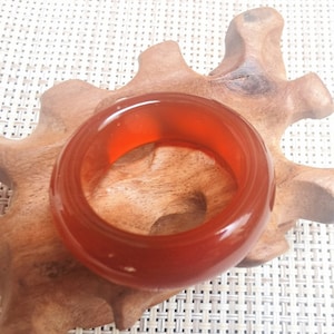 Natural Red agate BAND Ring