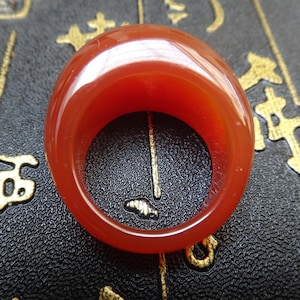 Natural Red agate BAND Ring