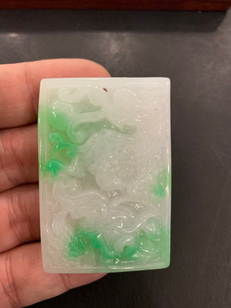 jade carved dragon green jade dragon pendant