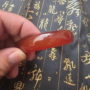 Natural Red agate bangle charm bangle natural love size 60 mm (2.36 inch )