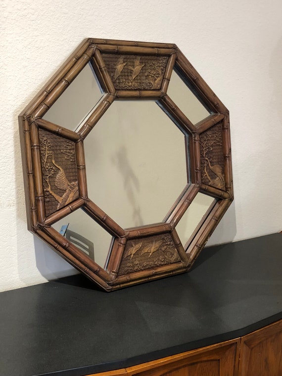 Vintage Syroco Oriental Asian Hollywood Regency Wall Mirror Vintage Syroco Oriental Asian Hollywood