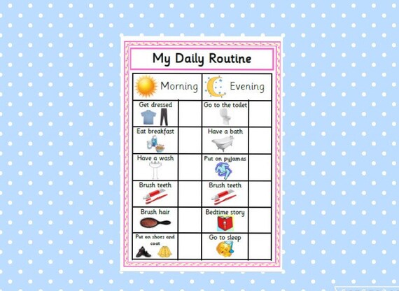 Autism Daily Schedule Chart