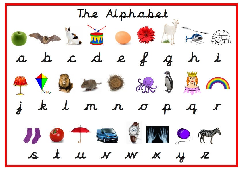 Printable Cursive Alphabet Posters tracing letters letter | Etsy