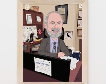 Unique Boss Gift Idea | Personalized Digital Portrait for Men Leaving the Team | Retirement Caricature Drawing | Farewell Boss Gifts