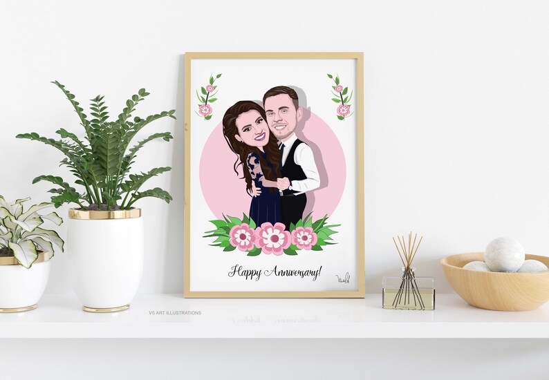 Pregnancy Announcement To Husband Cartoon Couple Portrait | Etsy