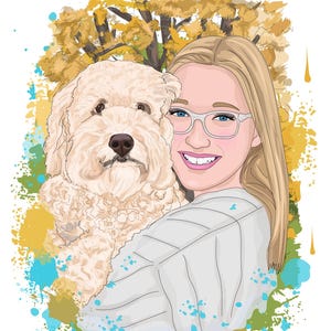Retrato personalizado de mejores amigos, caricatura de acuarela/ilustración de amistad personalizada, regalo para cumpleaños de mejor amigo/regalo para mejor amiga imagen 8