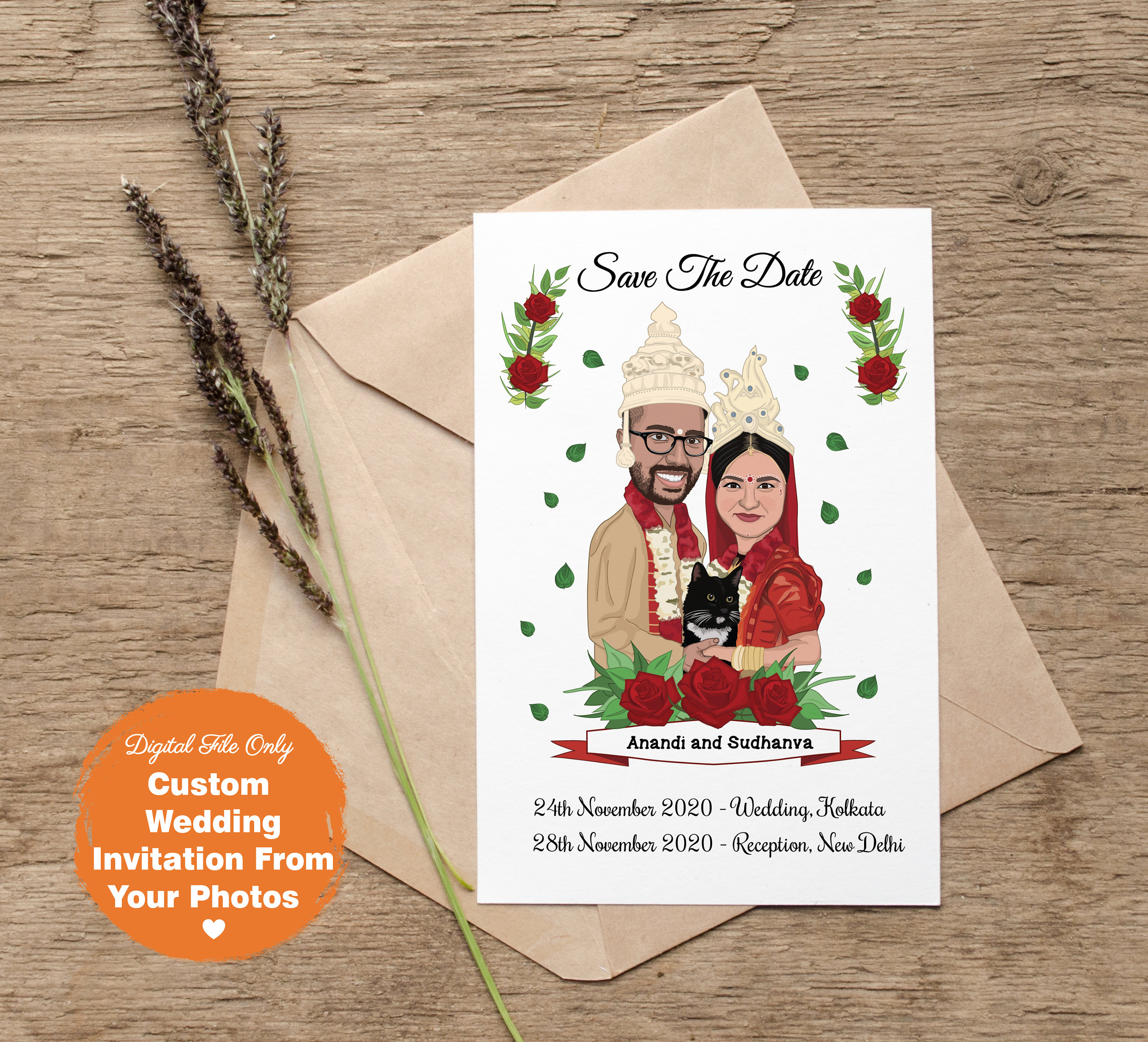 Custom Indian Bengali Wedding Invitation Personalized - Etsy Sweden Custom Indian Bengali Wedding Invitation Personalized - Etsy Sweden