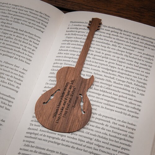 Bass Guitar Bookmark Walnut / Personalized Bass Guitar Gift Etsy