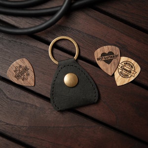 Engraved Wooden Guitar Picks Personalized Picks Guitar Gift image 8