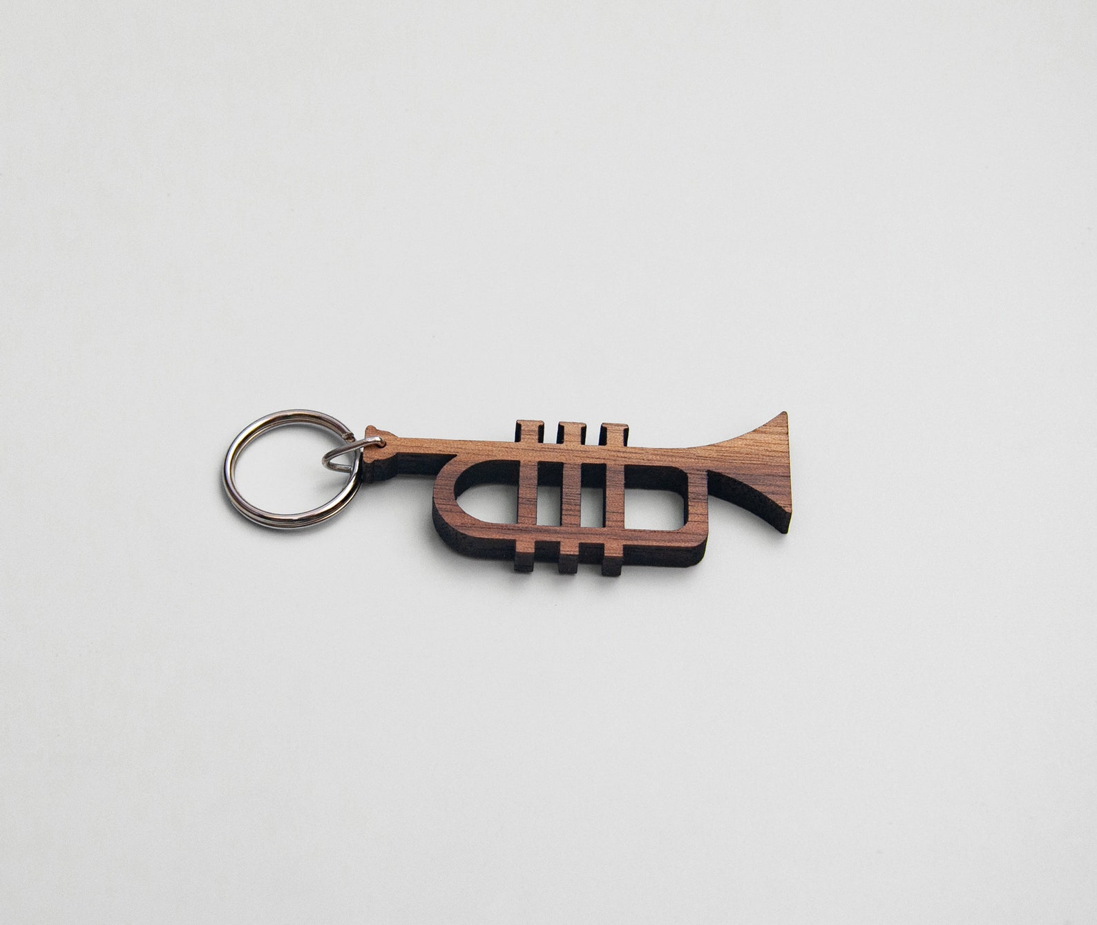 Personalized Trumpet Keychain Walnut / Personal Music Gift Etsy