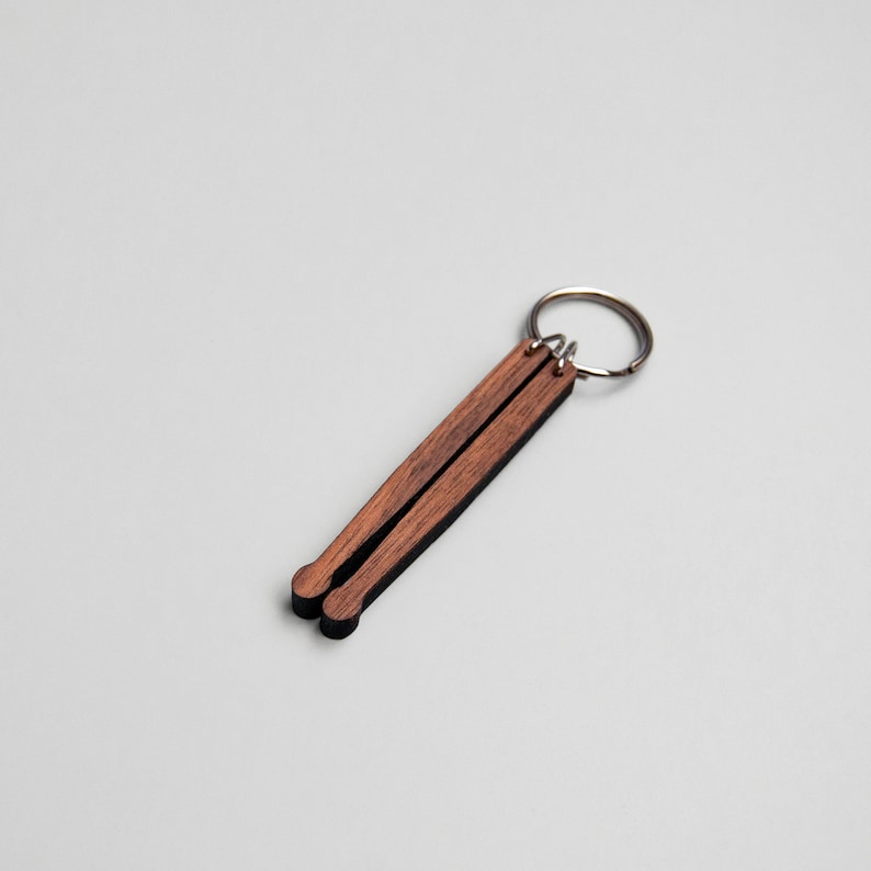 Personalized Drumstick Keychain Walnut / Personalized Drum Etsy