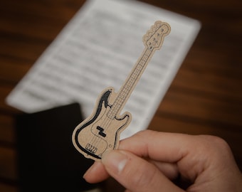 Bass Guitar Sticker - 100% Recycled Paper - Music Gift