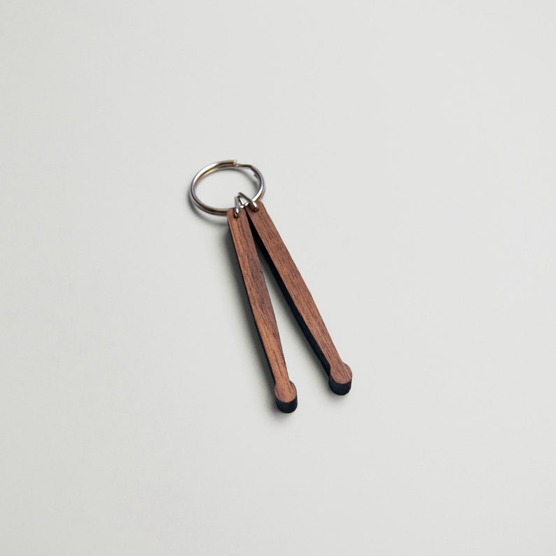 Personalized Drumstick Keychain Walnut / Personalized Drum Etsy
