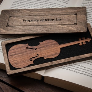 Violin Bookmark Walnut / Personalized Violin Gift image 5