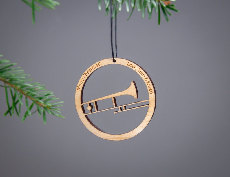 Saxophone Christmas Ornament Walnut / Saxophone Gift / Etsy