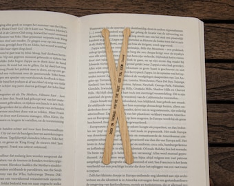 Drumsticks Bookmark Oak / Personalized Drum Gift