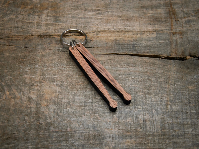 Personalized Drumstick Keychain Walnut / Personalized Drum Etsy