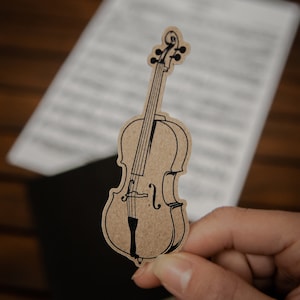 Cello Sticker - 100% Recycled Paper - Music Gift