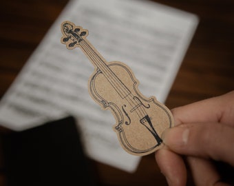 Violine Aufkleber - 100% Recyclingpapier - Musik Geschenk