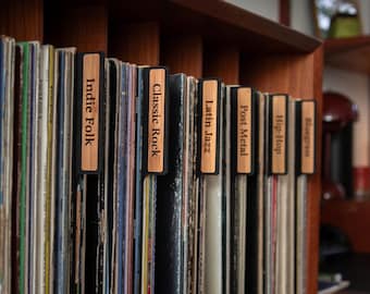 Vinyl Record Genre Dividers | Luxury Music Gift | Personalized