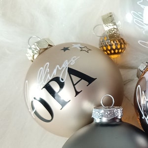 Christmas tree bauble favorite.. Grandpa gold matt | Gift Christmas| Glass ball | Christmas tree ball | Secret Santa |