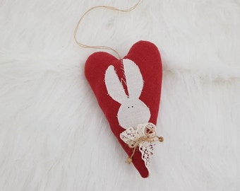 Heart Easter Bunny Decoration *Country House *