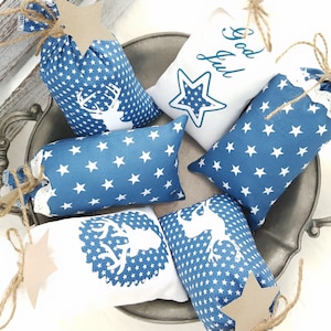 Advent calendar 7.0 made of fabric * petrol to fill /24 fabric bags/Christmas gift/Advent Christmas Santa Claus decoration