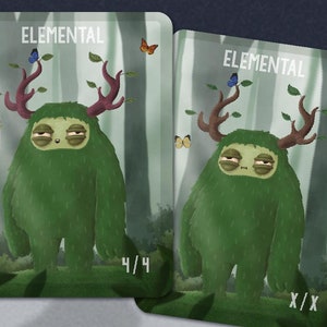 5 Elemental #5 Tokens for Magic the Gathering, Double sided