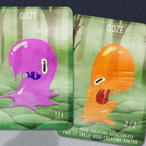 5 Ooze Tokens card for Magic the Gathering, MTG, double sided