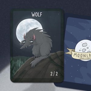 5 Wolf Tokens for Magic the Gathering, MTG
