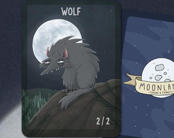 5 Wolf Tokens for Magic the Gathering, MTG