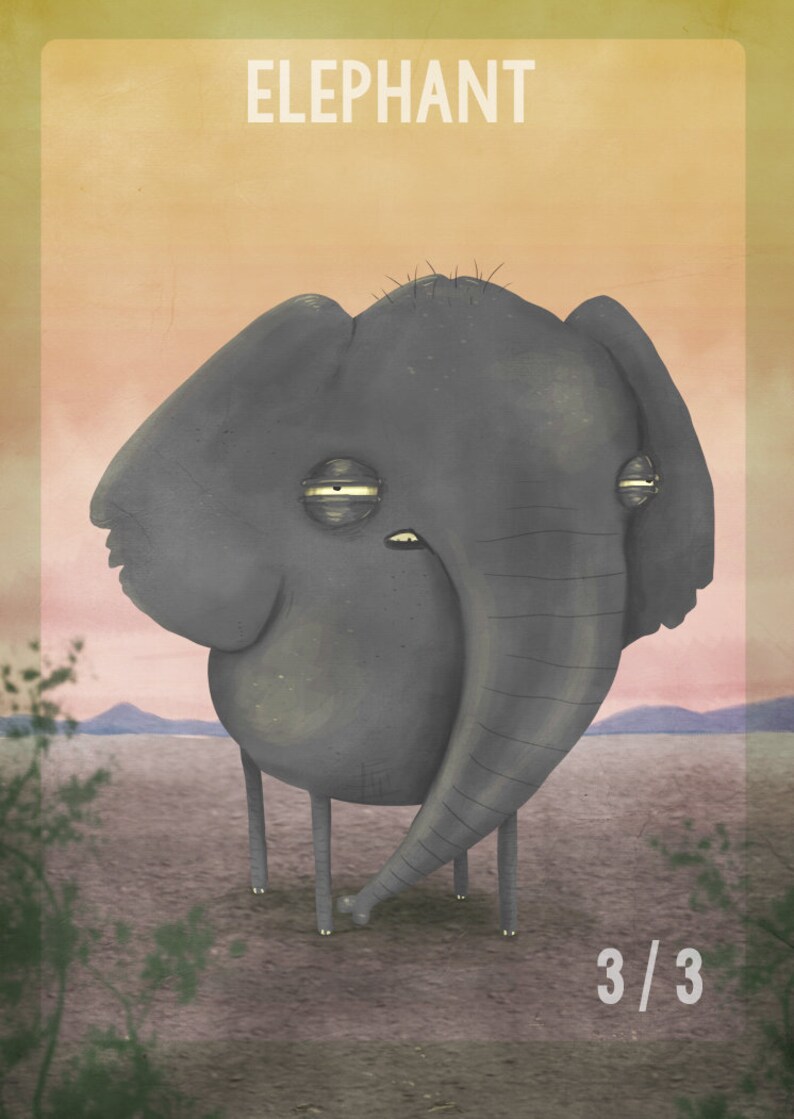 Elephant Custom Token for Magic the Gathering, MTG Etsy Sweden