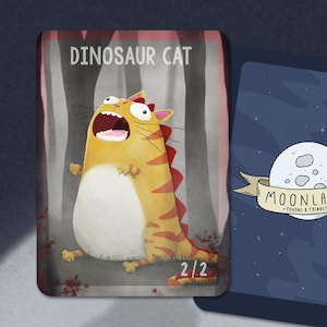 5 Dinosaur Cat Tokens for Gavi, Magic the Gathering, MTG
