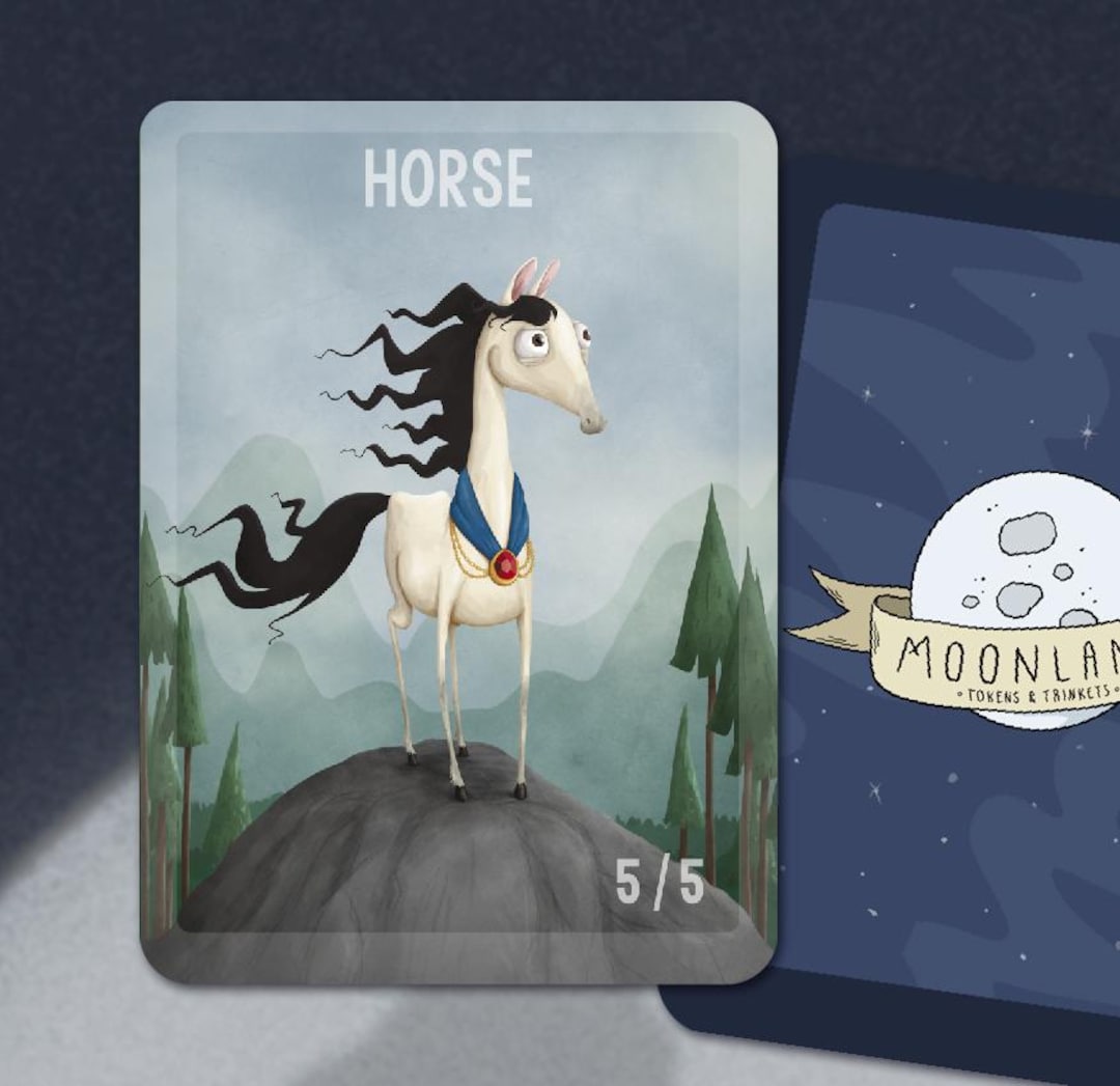 【たろーすけ】magic horse 5体セット 5 Horse Tokens for Crested Sunmare, Magic the Gathering, MTG - Etsy
