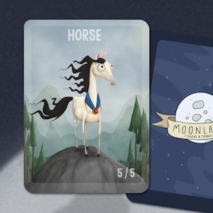 5 Horse Tokens for Crested Sunmare, Magic the Gathering, MTG