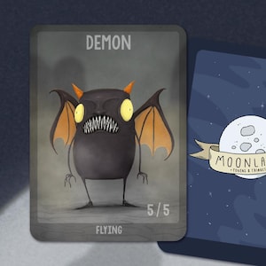 5 Demon Tokens for Magic the Gathering, MTG