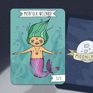 5 Merfolk Wizard Tokens for Magic the Gathering, MTG