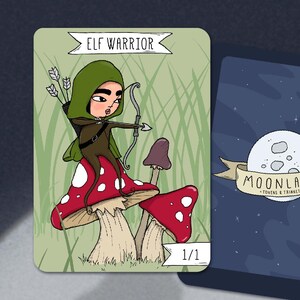 5 Elf warrior #2 Tokens for Magic the Gathering, MTG