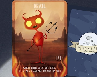 5 Devil Tokens for Magic the Gathering, MTG