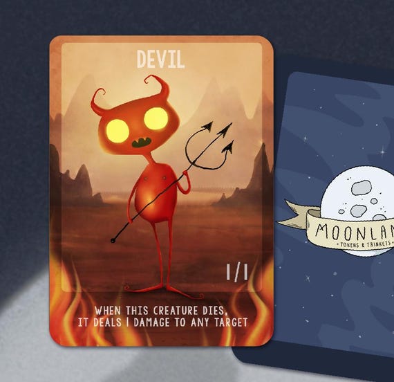 5 Devil Tokens for Magic the Gathering, MTG - Etsy Israel