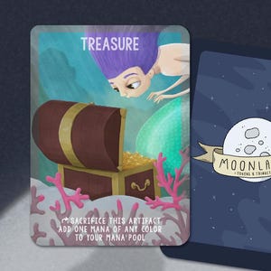 5 Treasure Artifact Tokens MTG, for Magic the Gathering