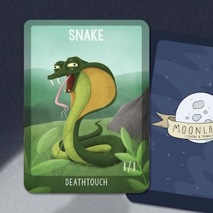 5 Snake Tokens with deathtouch for Magic the Gathering, MTG