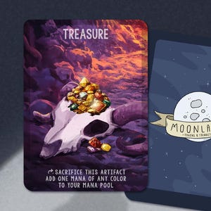 5 Treasure #2 Artifact Tokens, MTG, for Magic the Gathering