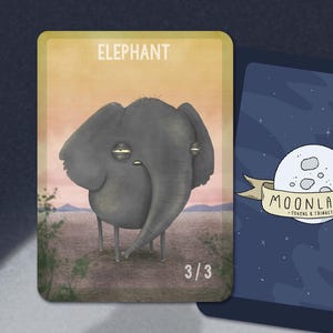5 Elephant Tokens for Magic the Gathering, MTG