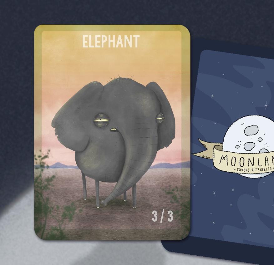 5 Elephant Tokens for Magic the Gathering, MTG - Etsy Denmark