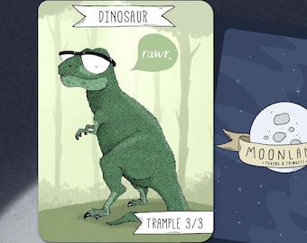 5 Dinosaur #2 Token with trample, for Magic the Gathering, MTG