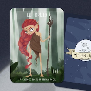 5 Elf Druid Tokens for Magic the Gathering, MTG
