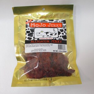 MoJo Jerky &quot;Alligator&quot; Cajun Seasoning - 2oz Bag Handcrafted Gourmet 100% Alligator / Gator Meat Jerky USA