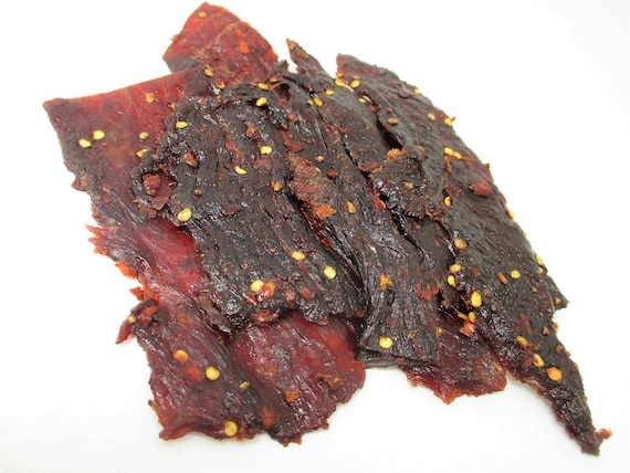 MoJo Jerky "Sweet Heat" Sweet and Spicy with Red Pepper Flakes  - 1/4 lb Bag Handcrafted Gourmet Thin-Cut Chewy Beef Meat Jerky USA
